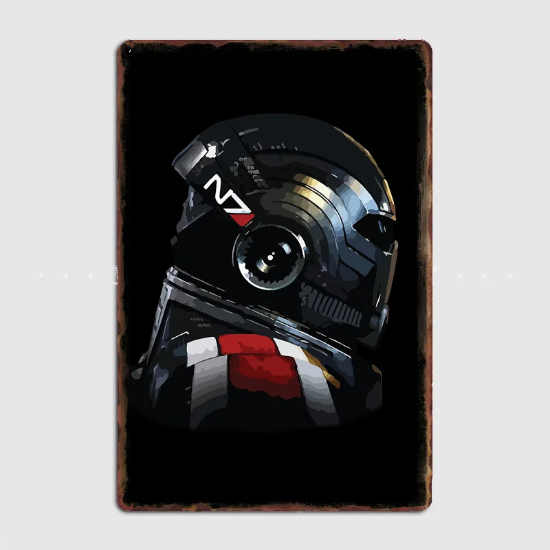 Retro Poster Gaming - Affiche classique rétro N7 Commander Shepard