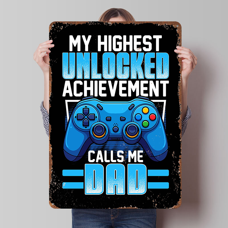 Retro Gaming Achievements - Affiche en métal personnalisée « Achievement