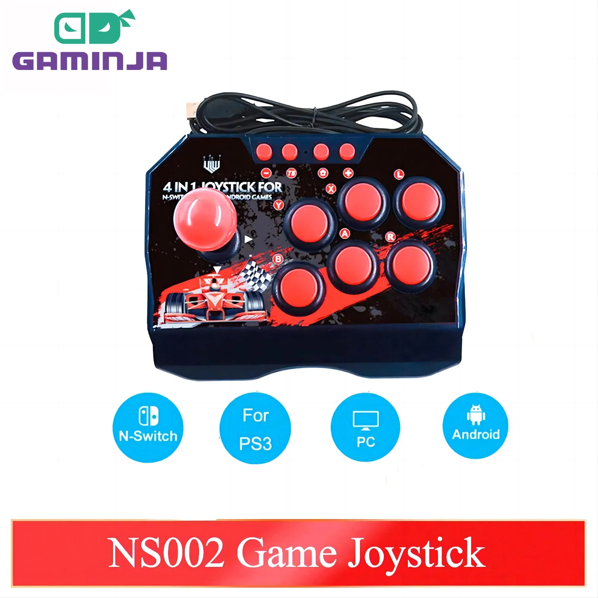 Retro Gaming Joystick - GAMINJA NS002 4 En 1 Rétro