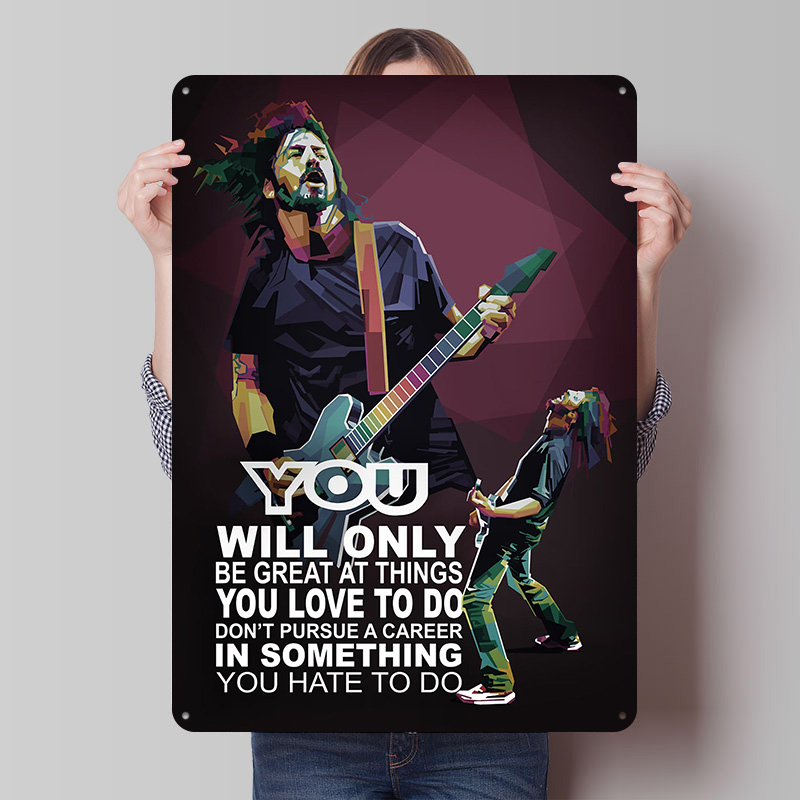 Retro Gaming Quotes - Affiche en métal avec citations de