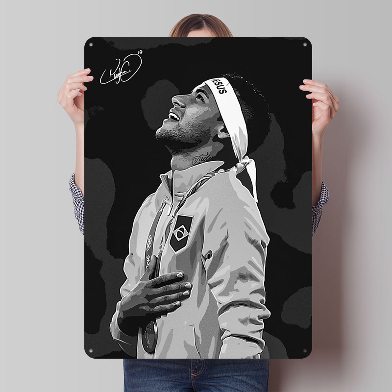 Neymar Jr. Affiche de portrait - Retro Poster Gaming avis et prix