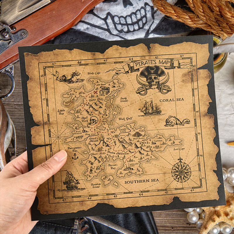 Carte de chasse au trésor d'av - Retro Poster Gaming avis et prix