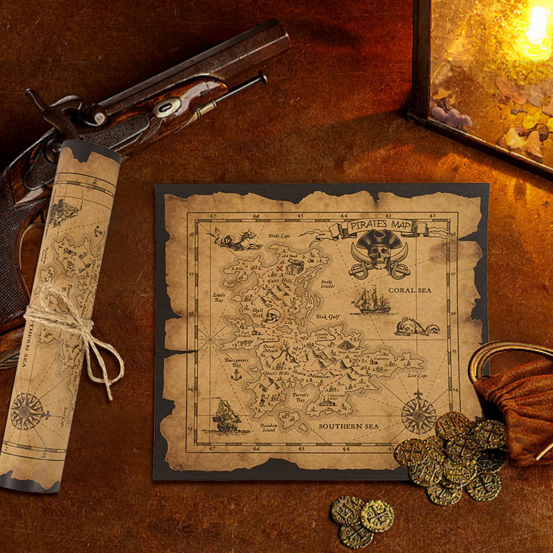 Carte de chasse au trésor d'av - Retro Poster Gaming avis et prix